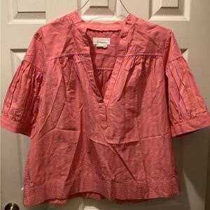 Anthropologie Pink Striped Top